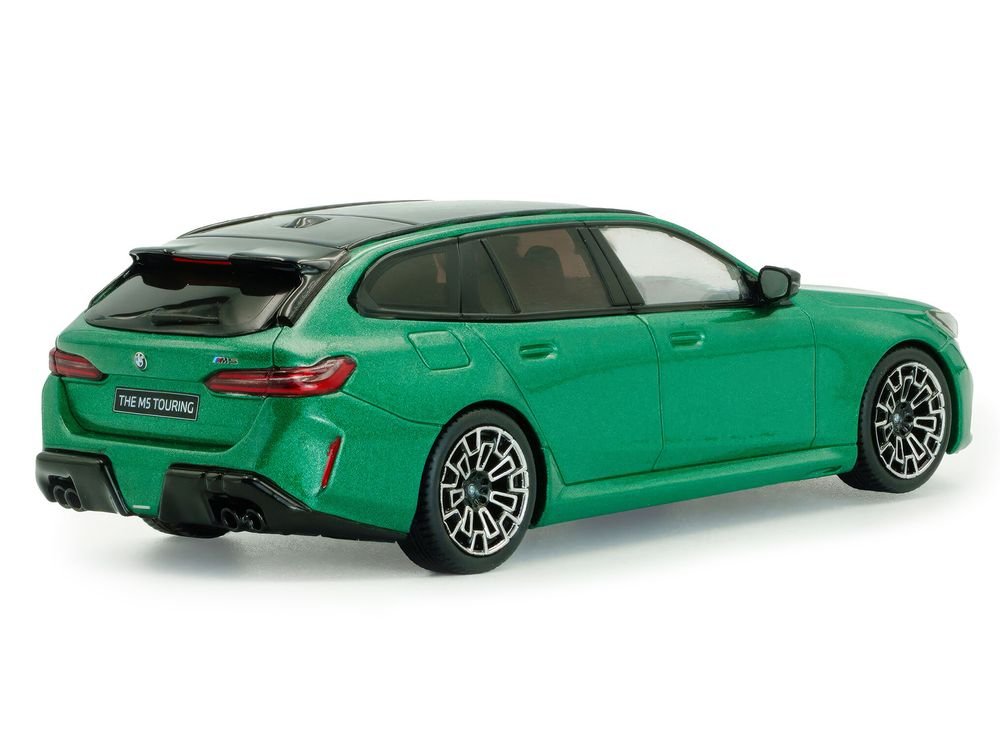 2024 BMW M5 Touring Isle Of Man Green Metallic with Black Top 1/43 Diecast Model Car by Solido view 3