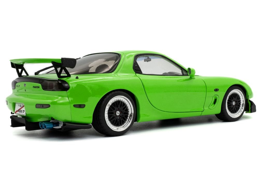 1999 Mazda RX7 Type RS (FD3RS) RHD (Right Hand Drive) Neon Green 1/18 Diecast Model Car by Solido view 5
