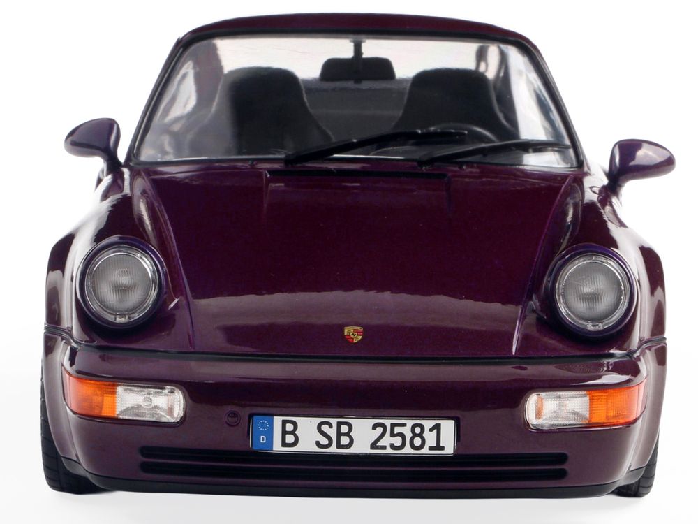 1990 Porsche 911 (964) Turbo Violet Blue Metallic 1/18 Diecast Model Car by Solido view 5