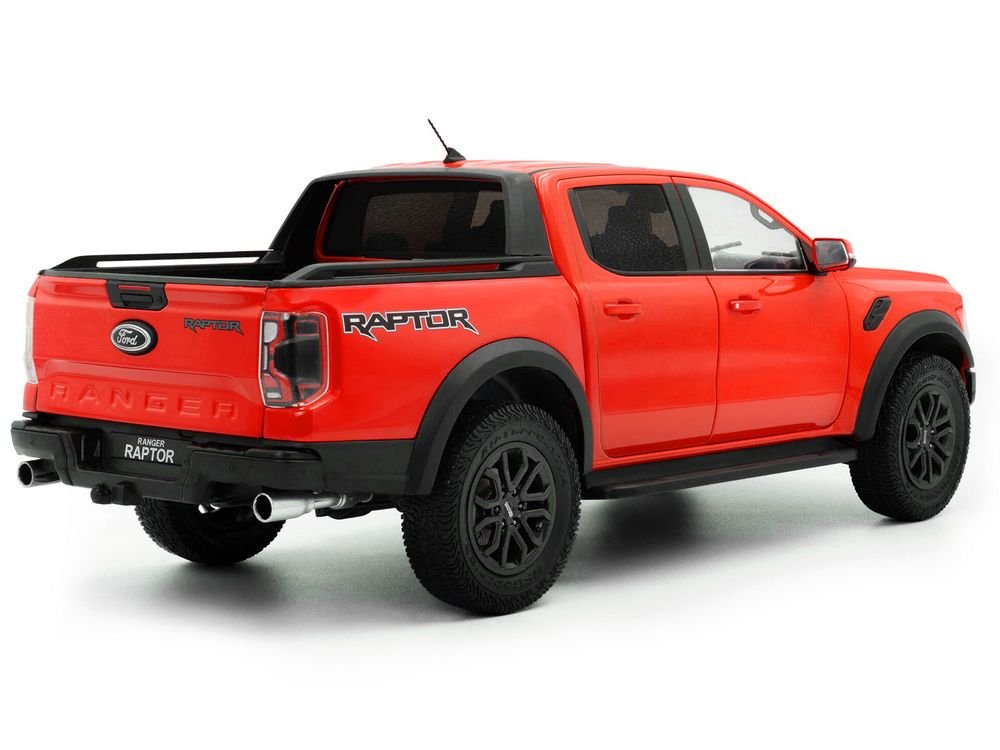 2024 Ford Ranger Raptor Pickup Truck Orange Red 1/18 Diecast Model Car by Solido view 5