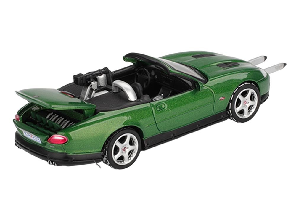 Jaguar XKR Green Metallic 007 James Bond "Die Another Day" (2002) Movie Limited Edition 1/64 Diecast Model Car by Mini GT view 3