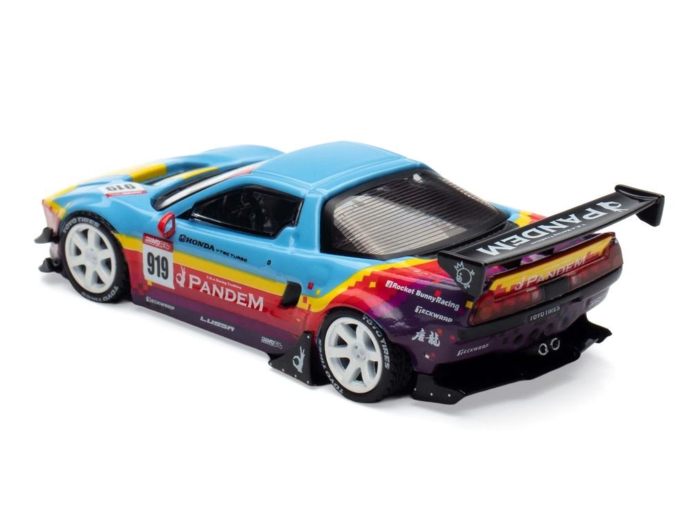 Honda NSX (NA1) #919 "Pandem Rocket Bunny" Light Blue with Graphics "APA XPO 2025 Event Edition" 1/64 Diecast Model Car by Inno Models view 5