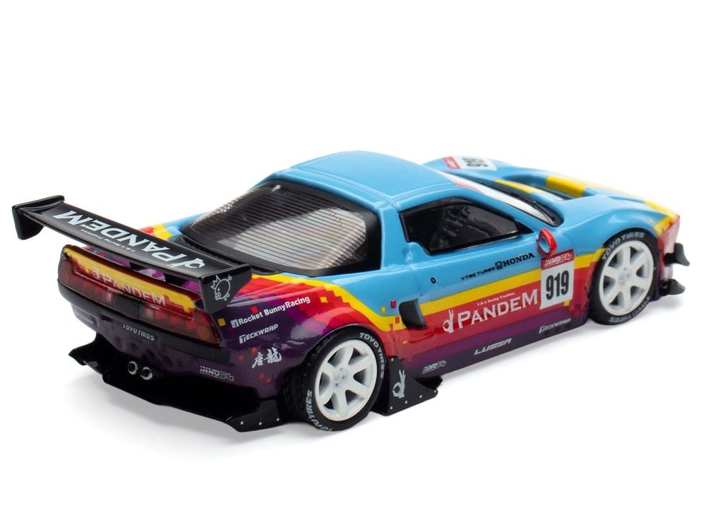Honda NSX (NA1) #919 "Pandem Rocket Bunny" Light Blue with Graphics "APA XPO 2025 Event Edition" 1/64 Diecast Model Car by Inno Models view 6