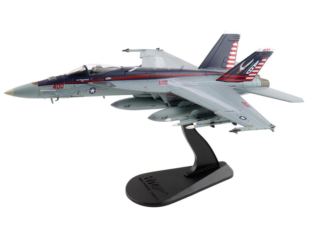 Boeing F/A-18E Super Hornet Fighter Aircraft "166817 VFA-136 Knighthawks USS Trumman" (2024) United States Navy "Air Power Series" 1/72 Diecast Model by Hobby Master view 5