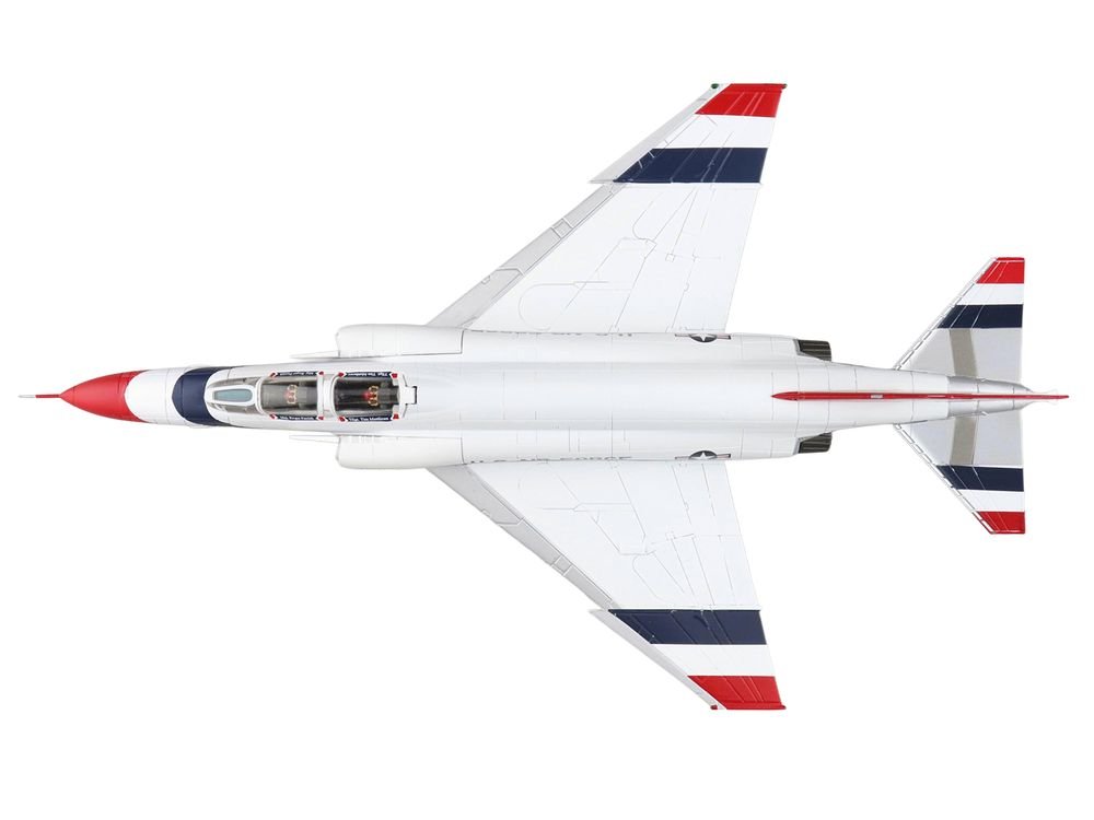 McDonnell Douglas F-4E Phantom II Fighter-Bomber Aircraft "Thunderbirds No.1 Plane 1973/74 Season" United States Air Force "Air Power Series" 1/72 Diecast Model by Hobby Master view 3