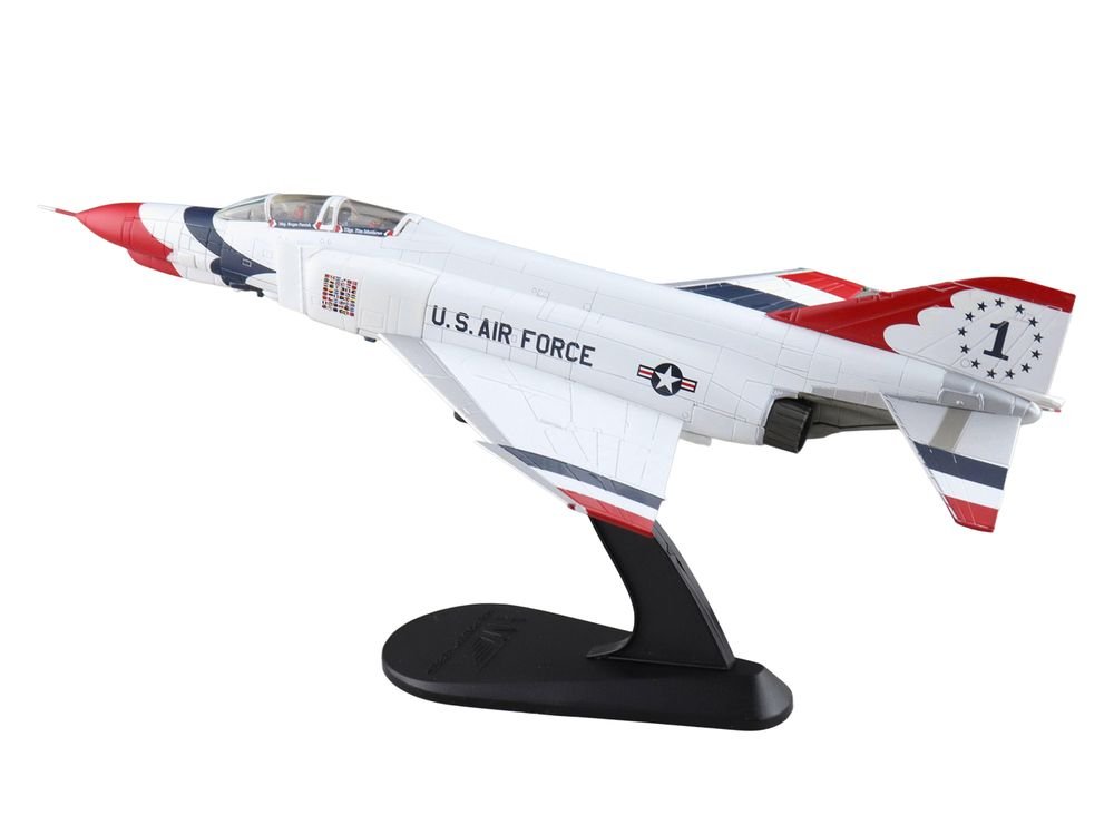 McDonnell Douglas F-4E Phantom II Fighter-Bomber Aircraft "Thunderbirds No.1 Plane 1973/74 Season" United States Air Force "Air Power Series" 1/72 Diecast Model by Hobby Master view 5