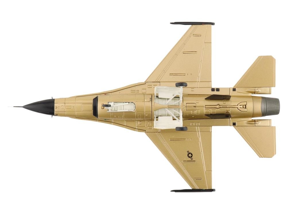 Lockheed F-16A Fighting Falcon Fighter Aircraft "85-1565 Golden Bat Viper 185 ARW Iowa ANG Squadron 50th Anniversary" (2022) United States Air Force "Air Power Series" 1/72 Diecast Model by Hobby Master view 4