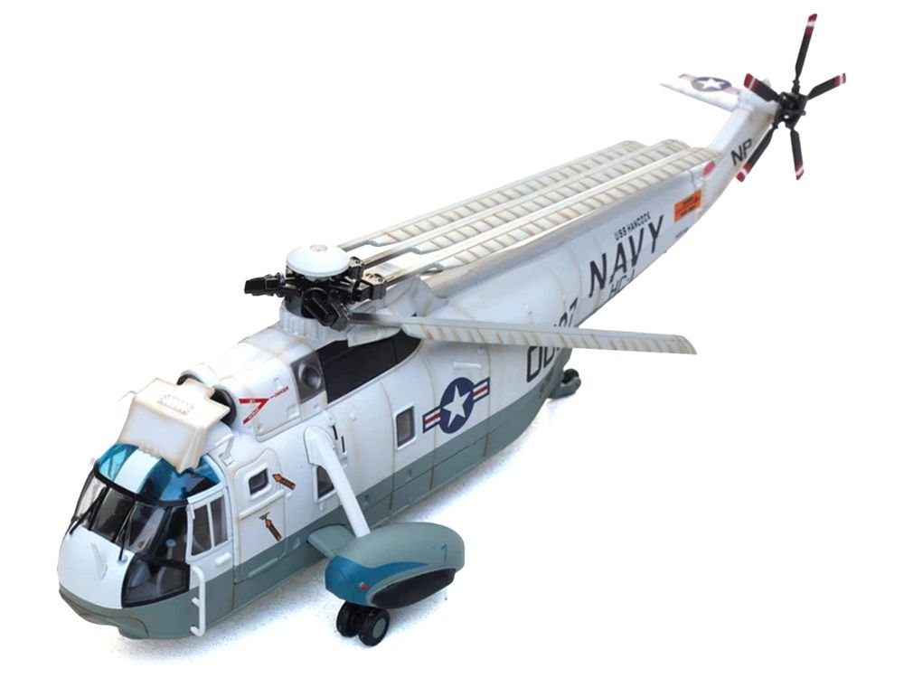 Sikorsky SH-3G Sea King Helicopter "149718-NF 0037 Helicopter Combat Support Squadron 1 (HC-1) Fleet Angels USS Hancock (CVA-19)" (1970s) United States Navy 1/72 Diecast Model by Legion view 3