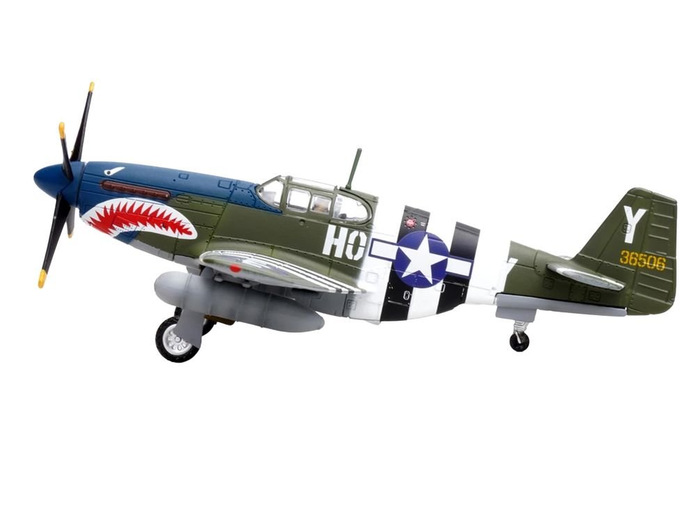 North American P-51B Mustang Aircraft "John Bennett 487th Fighter Squadron 352nd Fighter Group Blue-Nosed Bastards of Bodney RAF Bodney" (1944) United States Army Air Forces 1/72 Diecast Model Airplane by Legion view 2