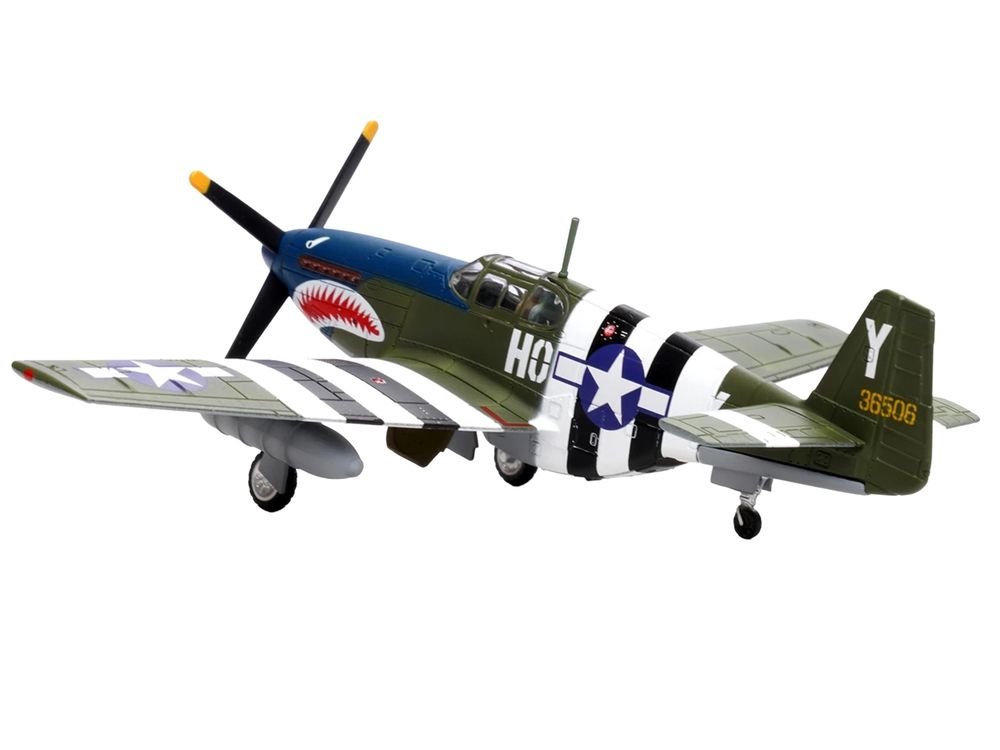 North American P-51B Mustang Aircraft "John Bennett 487th Fighter Squadron 352nd Fighter Group Blue-Nosed Bastards of Bodney RAF Bodney" (1944) United States Army Air Forces 1/72 Diecast Model Airplane by Legion view 3