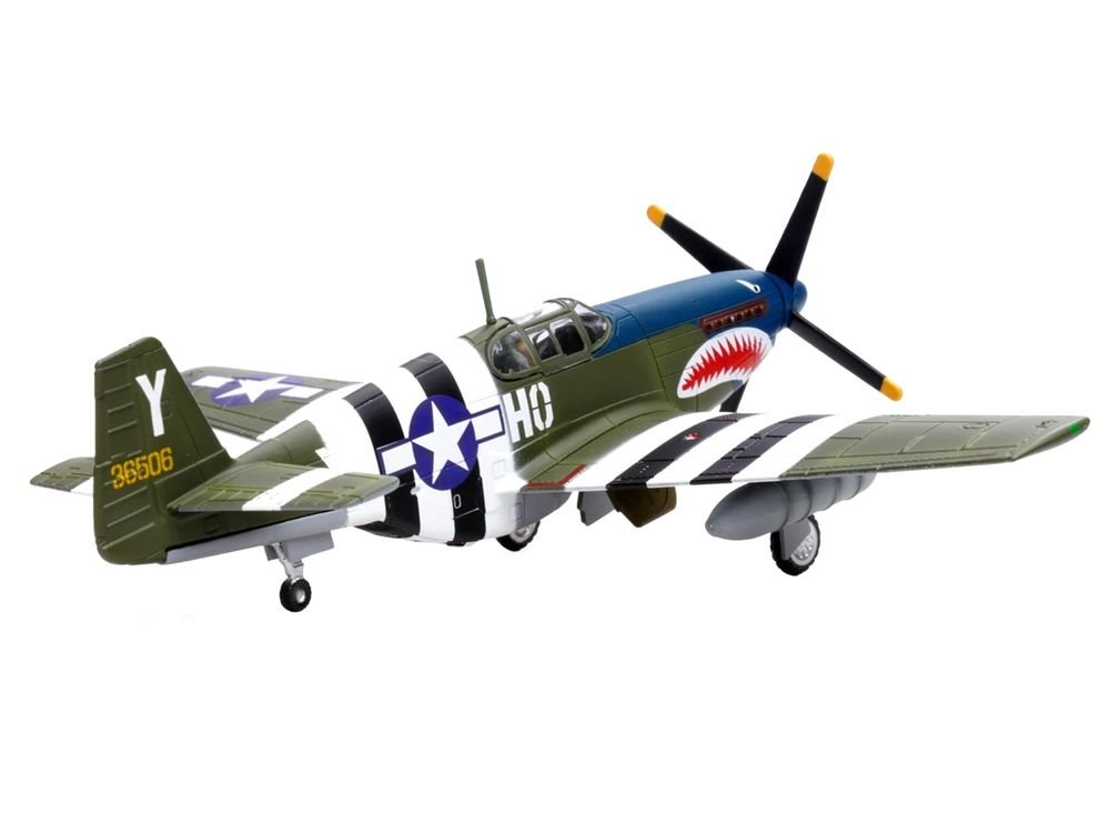 North American P-51B Mustang Aircraft "John Bennett 487th Fighter Squadron 352nd Fighter Group Blue-Nosed Bastards of Bodney RAF Bodney" (1944) United States Army Air Forces 1/72 Diecast Model Airplane by Legion view 4