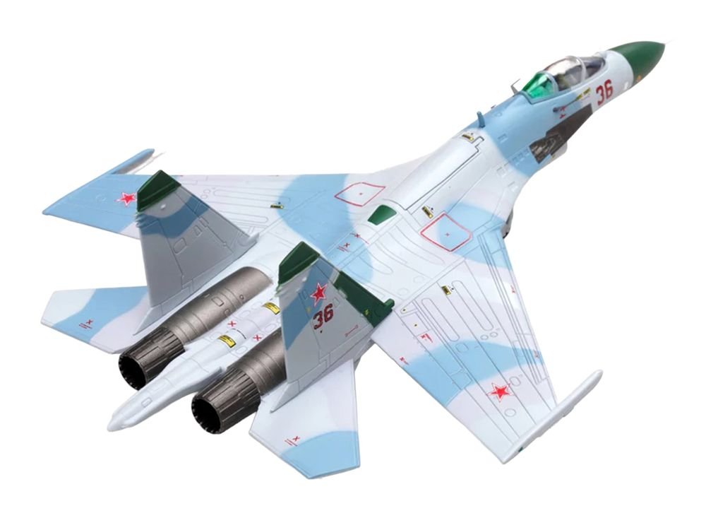 Sukhoi Su-27 Flanker-B Aircraft "Red 36 941st Fighter Aviation Regiment" (1987) Soviet Air Force 1/100 Diecast Model Airplane by Legion view 2