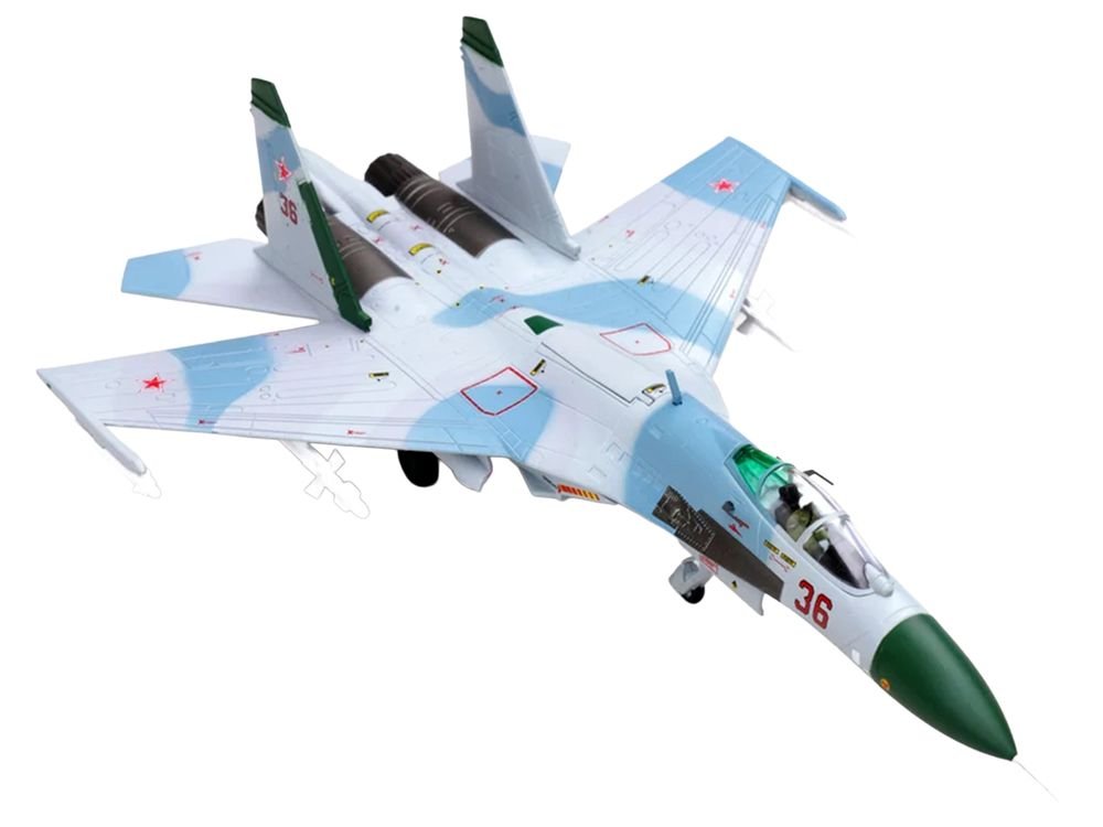 Sukhoi Su-27 Flanker-B Aircraft "Red 36 941st Fighter Aviation Regiment" (1987) Soviet Air Force 1/100 Diecast Model Airplane by Legion view 3