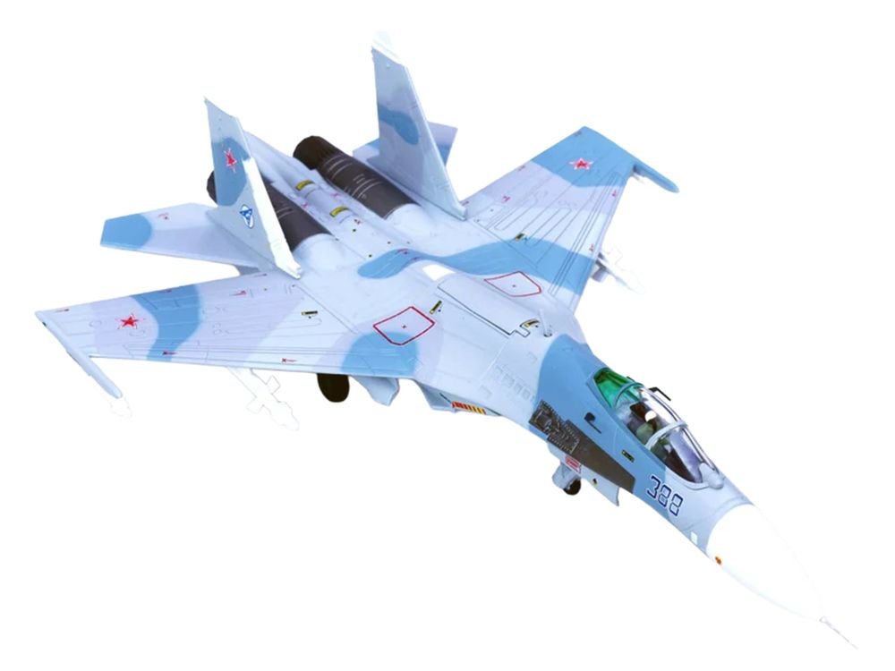Sukhoi Su-27 Flanker-B Aircraft "Blue 388 Paris Air Show" (1989) Soviet Air Force 1/100 Diecast Model Airplane by Legion view 2