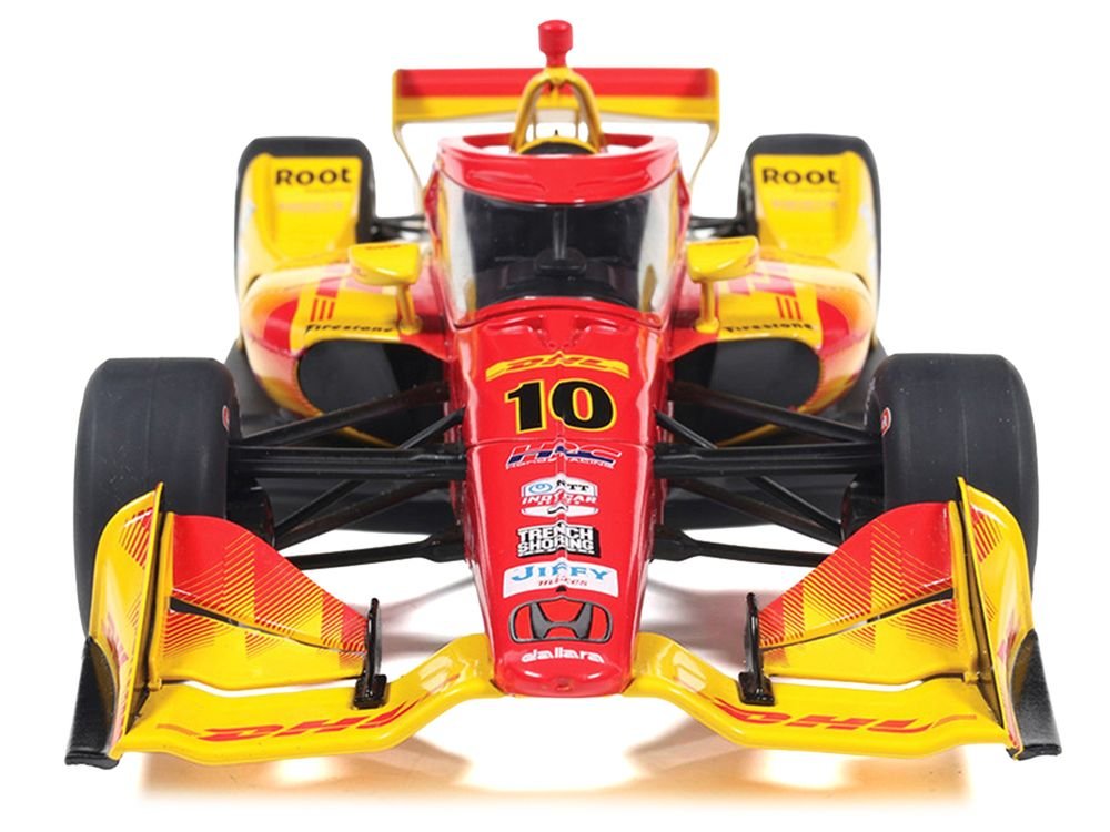 Dallara IndyCar #10 Alex Palou "DHL" Chip Ganassi Racing (Road Course Configuration) Champion "NTT IndyCar Series" (2025) 1/18 Diecast Model Car by IXO Models view 4