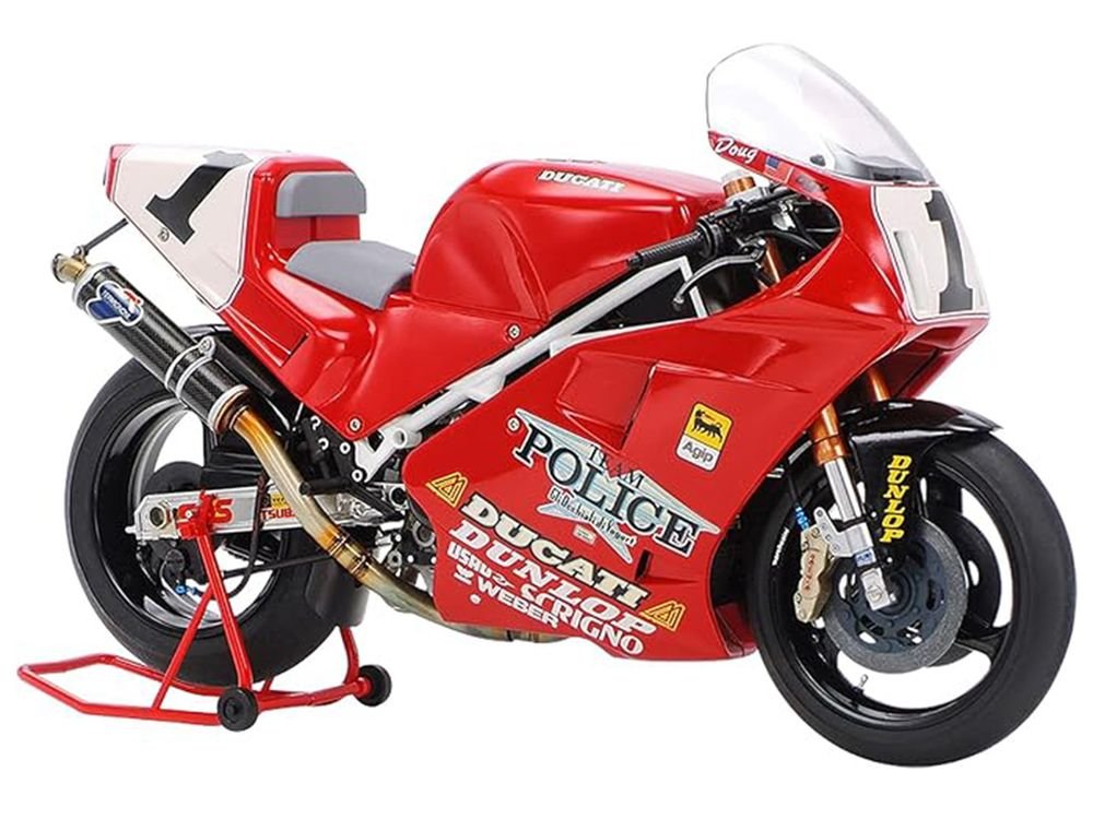 Model Kit Ducati 888 Superbike Racer Motorcycle 1/12 Scale Model by Tamiya view 2