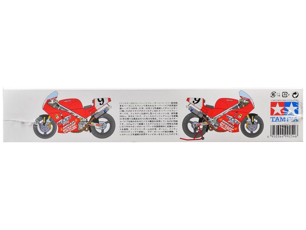 Model Kit Ducati 888 Superbike Racer Motorcycle 1/12 Scale Model by Tamiya view 4