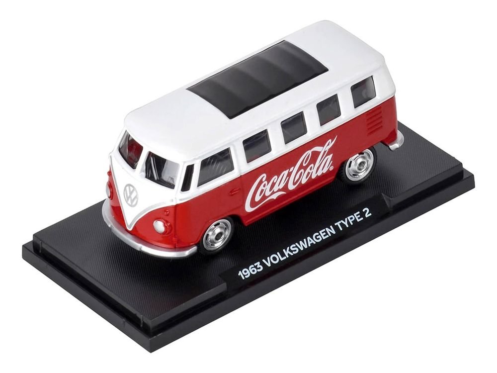 1963 Volkswagen Type 2 Van "Coca-Cola" Red and White 1/50 Diecast Model by Motorcity Classics view 4