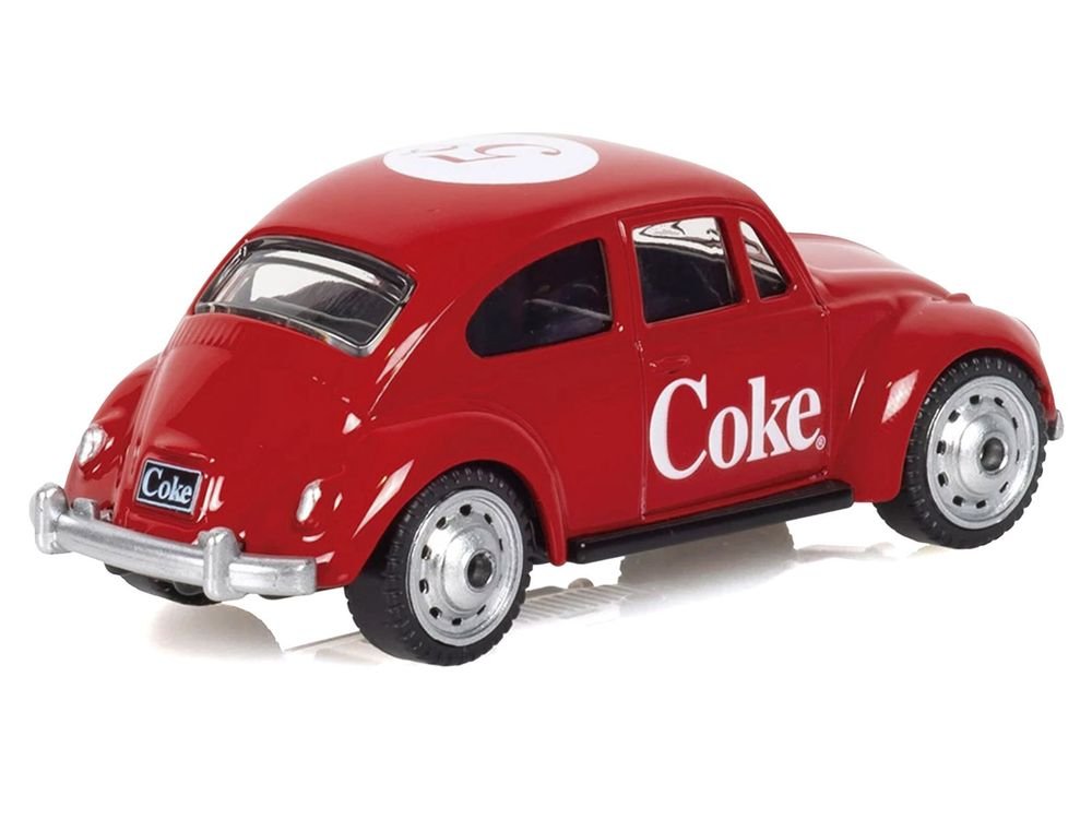 1967 Volkswagen Beetle "Coca-Cola" Red 1/50 Diecast Model by Motorcity Classics view 3