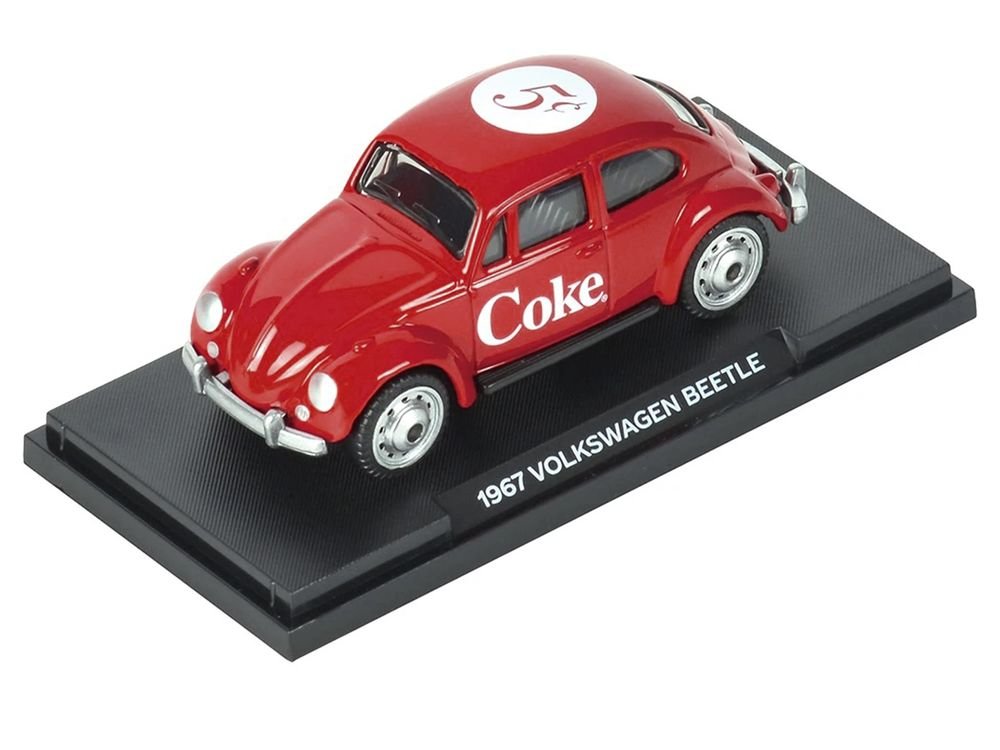 1967 Volkswagen Beetle "Coca-Cola" Red 1/50 Diecast Model by Motorcity Classics view 4