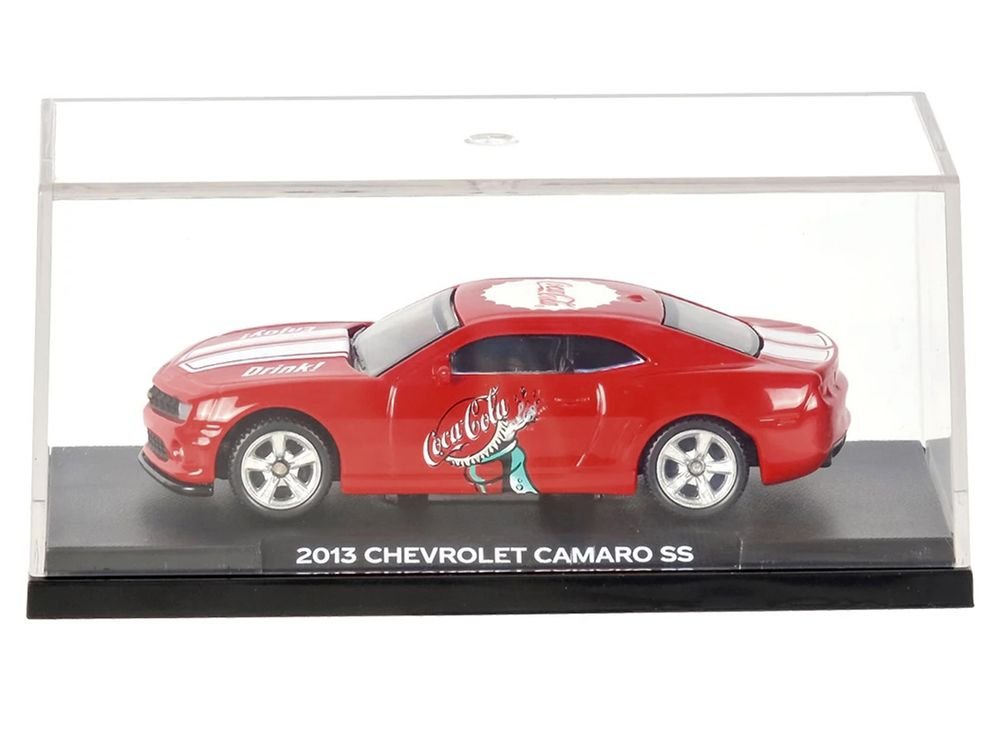 2013 Chevrolet Camaro SS "Coca-Cola" Red with White Stripes 1/64 Diecast Model by Motorcity Classics view 5