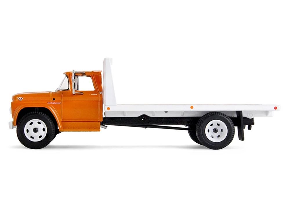 GMC 4000 Flatbed Truck Omaha Orange 1/64 Diecast Model by DCP/First Gear view 3