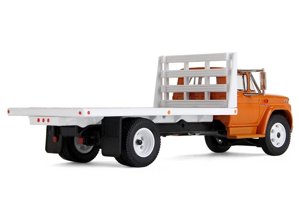 GMC 4000 Flatbed Truck Omaha Orange 1/64 Diecast Model by DCP/First Gear view 4