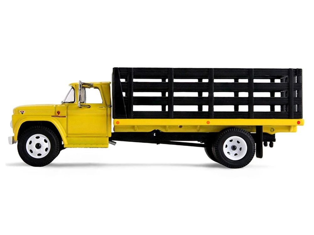 GMC 4000 Stake Truck Bright Yellow 1/64 Diecast Model by DCP/First Gear view 3
