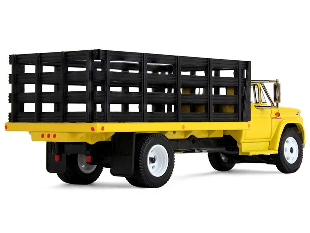 GMC 4000 Stake Truck Bright Yellow 1/64 Diecast Model by DCP/First Gear view 4
