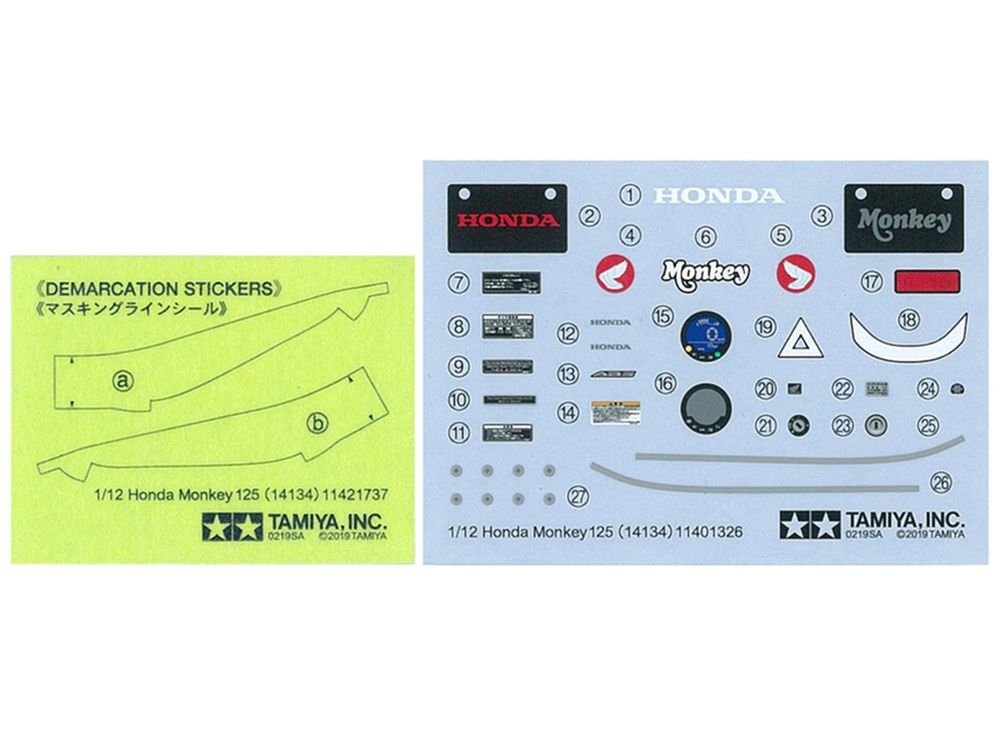Model Kit Honda Monkey 125 Motorcycle 1/12 Scale Model by Tamiya view 5