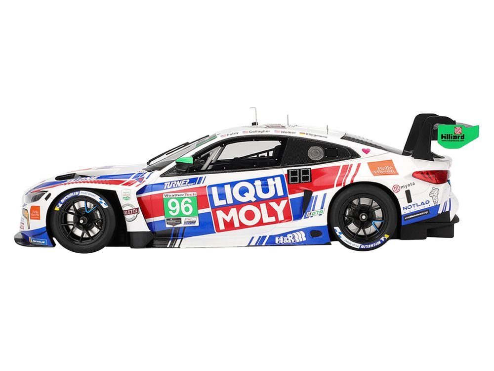 BMW M4 GT3 EVO #96 Robby Foley - Patrick Gallagher - Jens Klingmann - Jake Walker "Turner Motorsport" IMSA "Hours of Daytona" (2025) 1/18 Model Car by Top Speed view 3