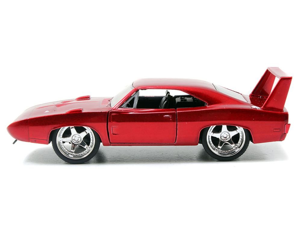 Dom's Dodge Charger Daytona Red Metallic "Fast & Furious 6" (2013) Movie "25 Years of Fast & Furious" Series die cast model car by Jada view 2