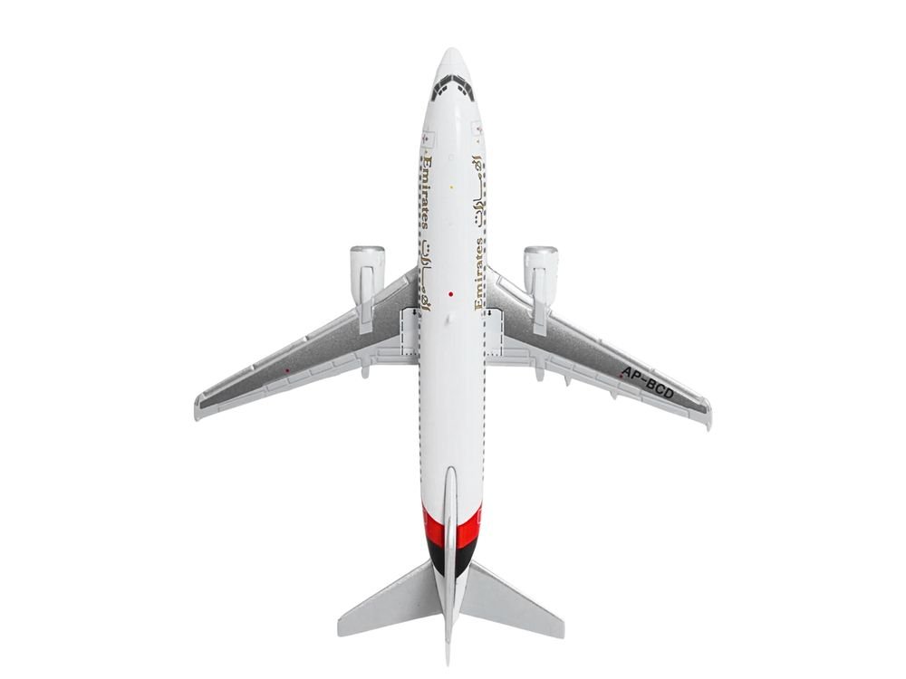 Boeing 737-300 Commercial Aircraft "Emirates Airlines" (AP-BCD) White with Striped Tail 1/400 Diecast Model by GeminiJets view 4