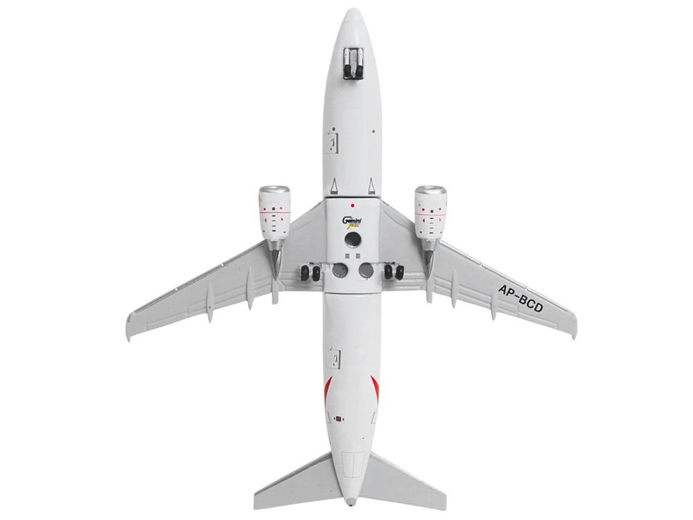 Boeing 737-300 Commercial Aircraft "Emirates Airlines" (AP-BCD) White with Striped Tail 1/400 Diecast Model by GeminiJets view 5
