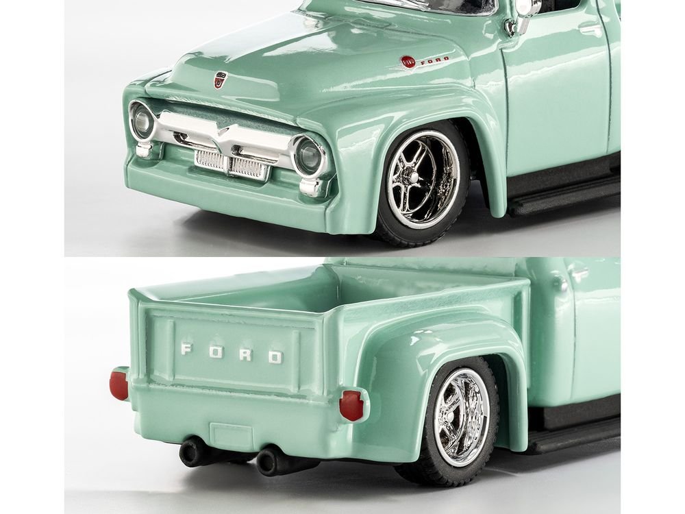 1956 Ford F-100 Pickup Truck Light Green "Collection" Series 1/64 Diecast Model Car by Majorette view 2