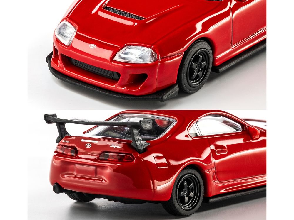 1995 Toyota Supra RHD (Right Hand Drive) Red "Collection" Series 1/64 Diecast Model Car by Majorette view 2
