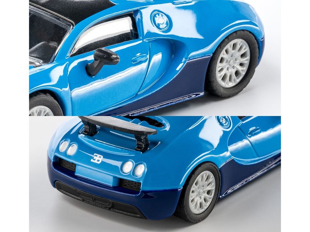 2005 Bugatti Veyron 16.4 Super Sport Blue "Collection" Series 1/64 Diecast Model Car by Majorette view 2