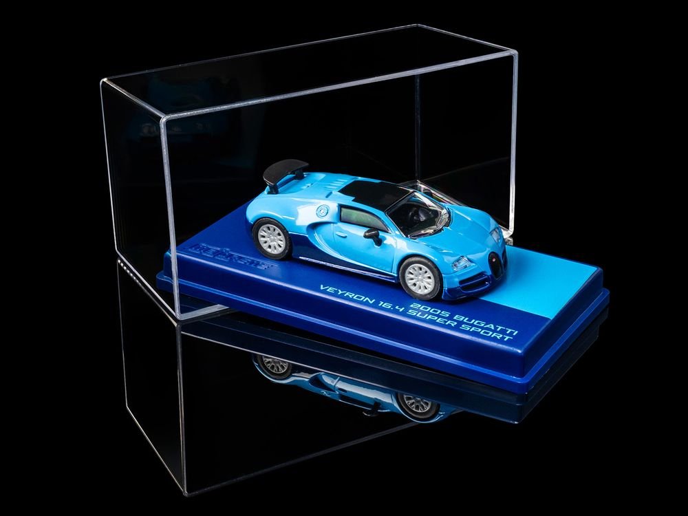 2005 Bugatti Veyron 16.4 Super Sport Blue "Collection" Series 1/64 Diecast Model Car by Majorette view 5