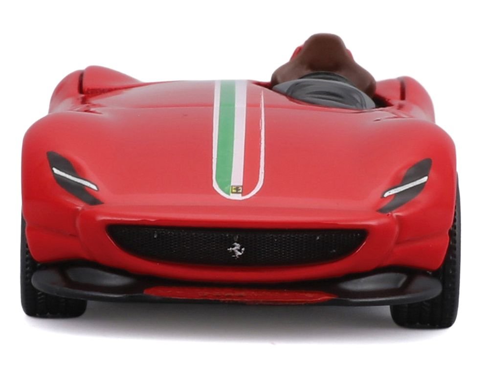 Ferrari Monza SP1 Red with Italian Flag Stripes "Speed Icons" Series 1/64 Diecast Model Car by Maisto view 3