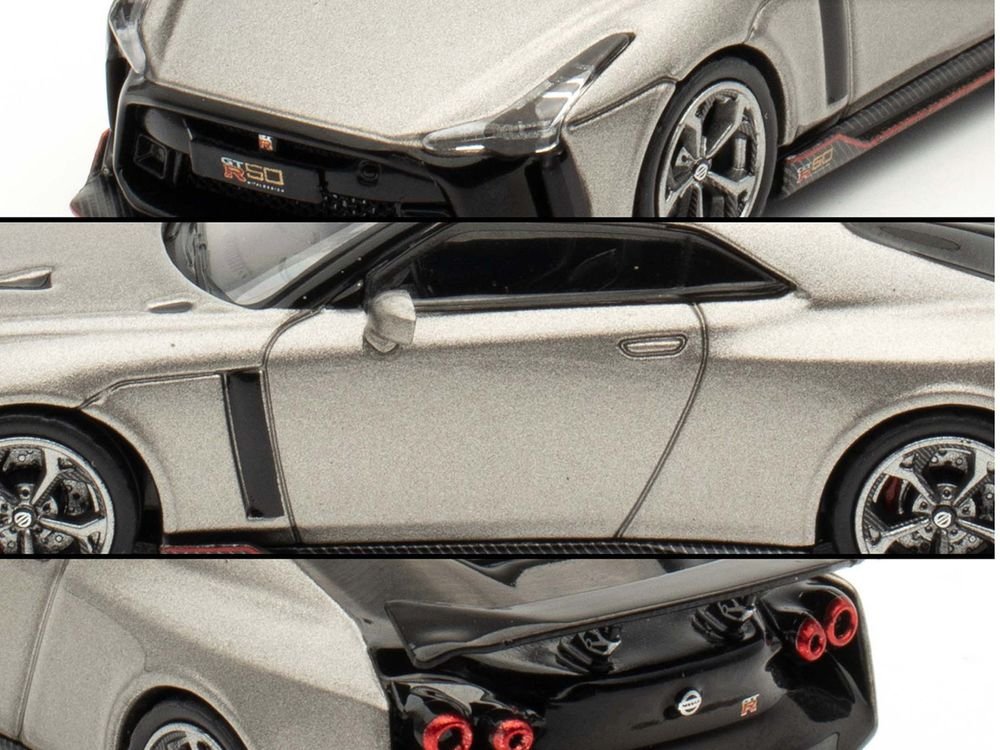 Nissan GT-R50 By ItalDesign Gray Metallic "Indonesia Diecast Expo 2024 Exclusive Edition" 1/64 Diecast Model Car by Inno Models view 2