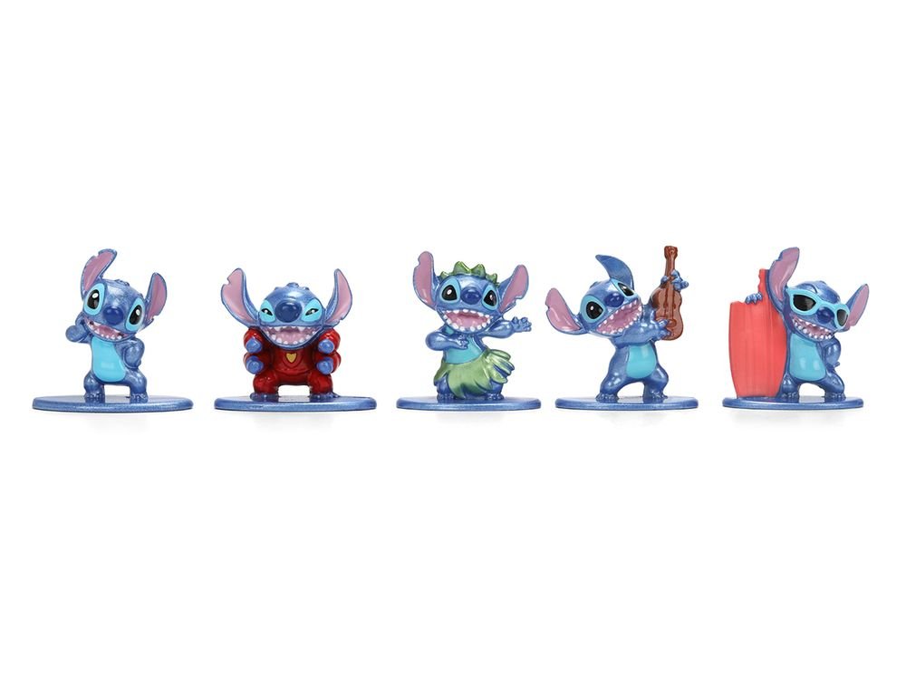 Set of 12 Diecast Figures "Disney's Stitch" Franchise "Nano Metalfigs" Series Diecast models by Jada view 3