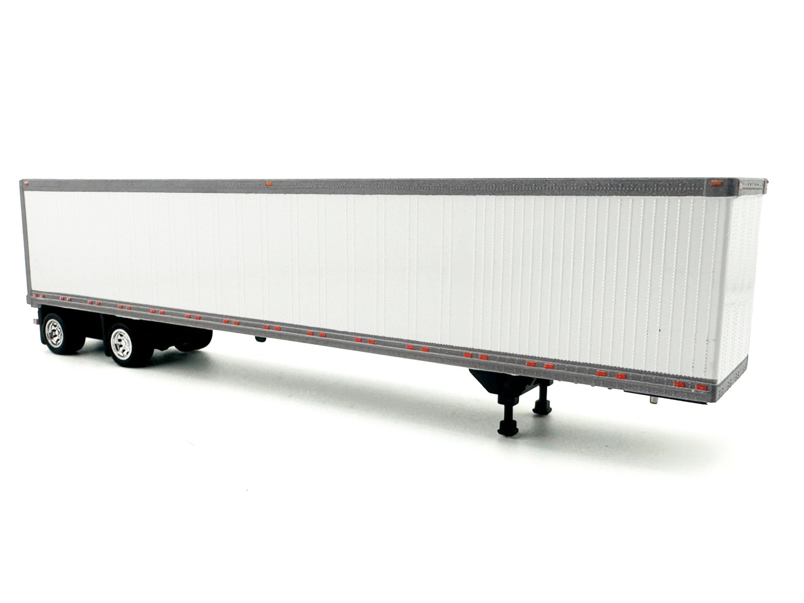 53' Spread Axle Dry Van Trailer White 1/87 (HO) Plastic Model Car by HO Logistics view 2