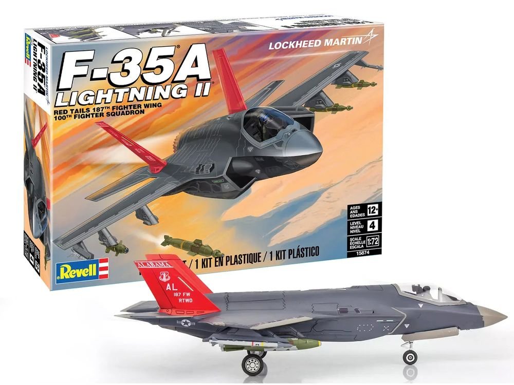 Level 4 Model Kit Lockheed Martin F-35A Lightning II Aircraft 1/72 Scale Model by Revell view 5