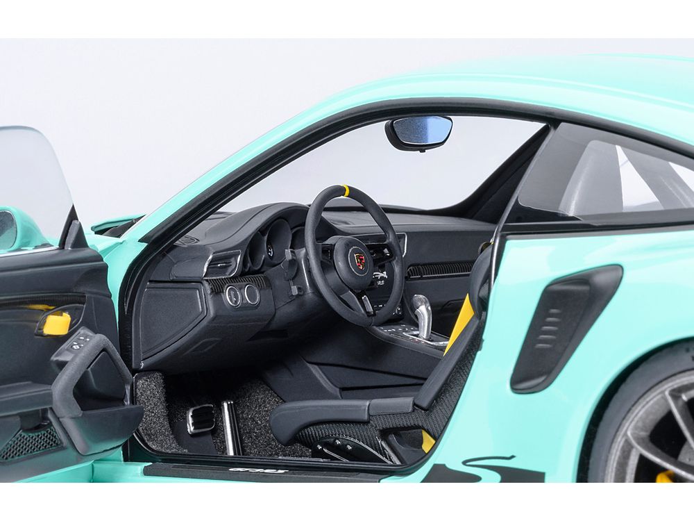 Porsche 911 (991.2) GT3 RS Mint Green 1/18 Model Car by Autoart view 4