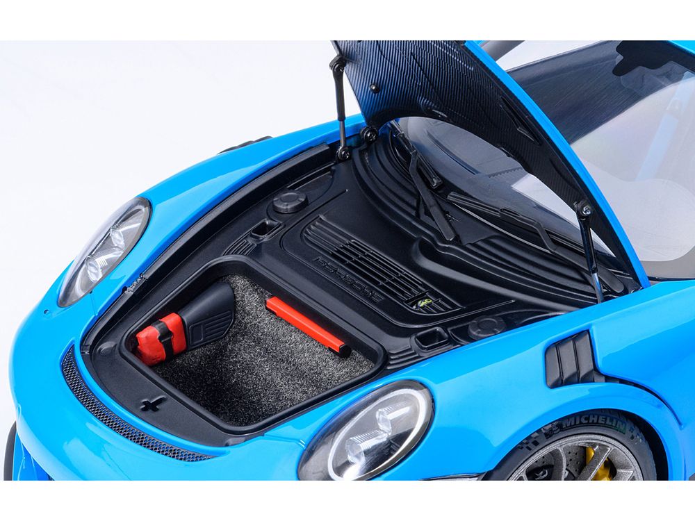 Porsche 911 (991.2) GT3 RS Riviera Blue 1/18 Model Car by Autoart view 3