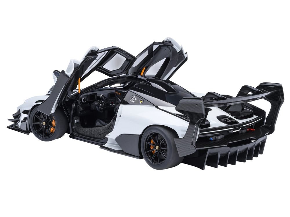 McLaren Senna GTR Silica White with Black Top 1/18 Model Car by Autoart view 2