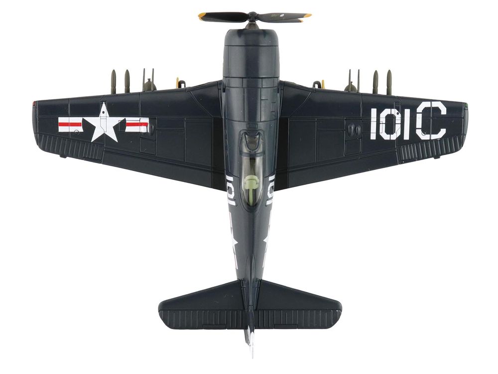 Grumman F8F-2 Bearcats Fighter Aircraft "121717 VF-61 Jolly Rogers" (1949) United States Navy "SkyMax Flying Heroes" Series 1/72 Diecast Model by Hobby Master view 4