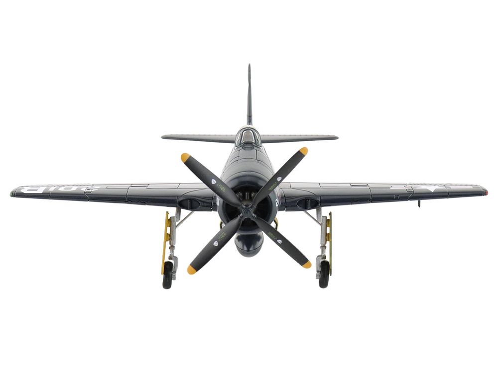 Grumman F8F-2P Bearcats Fighter Aircraft "121714 Duxford (Restored Plane)" (2014) United States Navy "SkyMax Flying Heroes" 1/72 Diecast Model by Hobby Master view 3