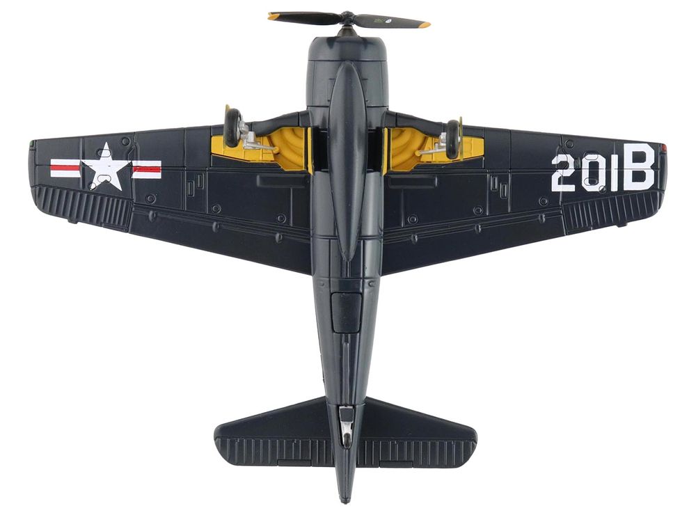 Grumman F8F-2P Bearcats Fighter Aircraft "121714 Duxford (Restored Plane)" (2014) United States Navy "SkyMax Flying Heroes" 1/72 Diecast Model by Hobby Master view 5