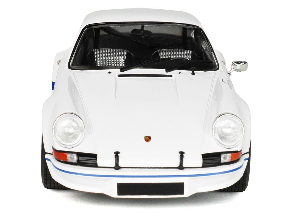 1973 Porsche 911 RSR Carrera White with Blue Stripes 1/18 Diecast Model Car by Solido view 5